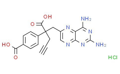 6-Pteridinepropanoic acid, 2,4-diamino-α-(4-carboxyphenyl)-α-2-propyn-1-yl-, hydrochloride