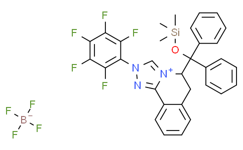 (S)-5-[Diphenyl[(trimethylsilyl)oxy]methyl]-5,6-dihydro-2-(2,3,4,5,6-pentafluorophenyl)-1,2,4-triazolo[3,4-a]isoquinolin-2-ium Tetrafluoroborate