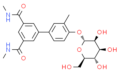 N3,N5,3'-三甲基-4'-(((2R,3S,4S,5S,6R)-3,4,5-三羟基-6-(羟甲基)四氢-2H-吡喃-2-基)氧基)-[1,1'-联苯]-3,5-二甲酰胺