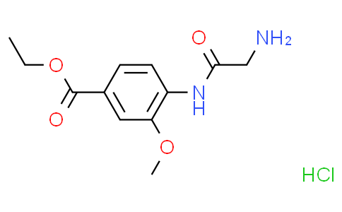 Benzoic acid, 4-[(2-aminoacetyl)amino]-3-methoxy-, ethyl ester, hydrochloride (1:1)