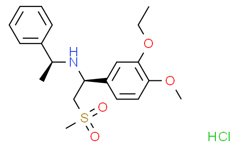 (S)-1-(3-ethoxy-4-methoxyphenyl)-2-(methylsulfonyl)-N-((S)-1-phenylethyl)ethanamine hydrochloride