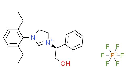 (S)-3-(2,6-二乙基苯基)-1-(2-羟基-1-苯基乙基)-4,5-二氢-1H-咪唑-3-六氟磷酸盐(v)