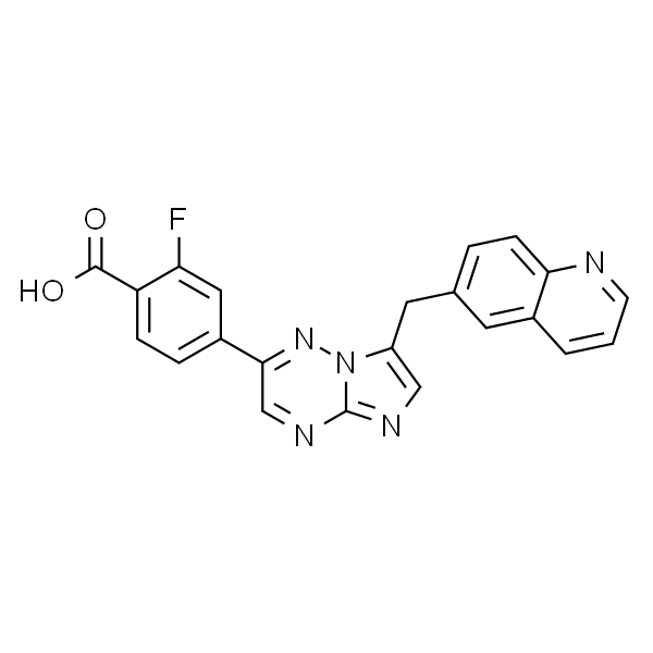 2-氟-4-[7-[(喹啉-6-基)甲基]咪唑并[1,2-b][1,2,4]三嗪-2-基]苯甲酸