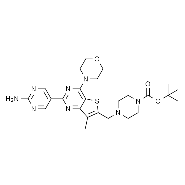 1-Piperazinecarboxylic acid, 4-[[2-(2-amino-5-pyrimidinyl)-7-methyl-4-(4-morpholinyl)thieno[3,2-d]pyrimidin-6-yl]methyl]-, 1,1-d
