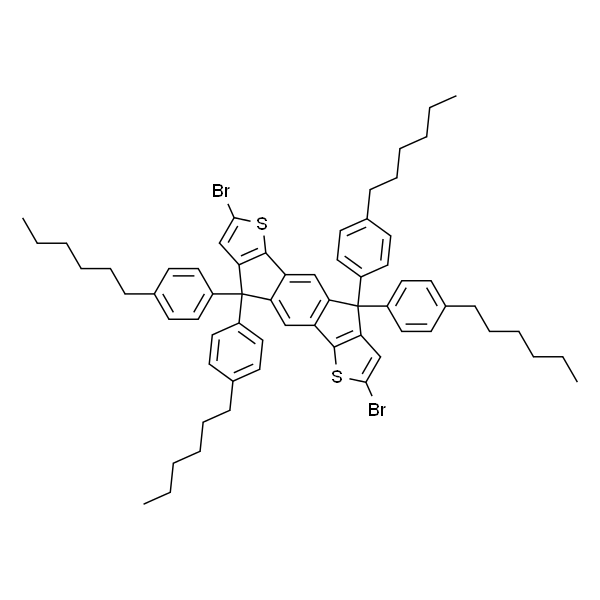 4,4,9,9-四(4-己基苯基)-2,7-二溴-引达省并二噻吩