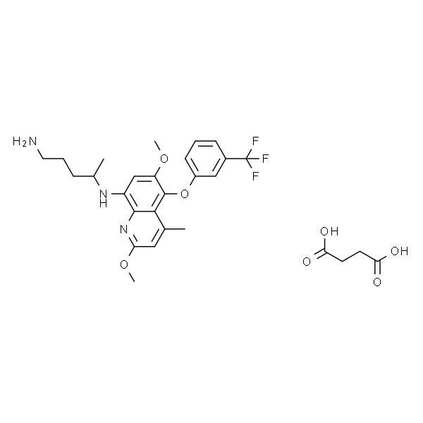 N4-(2,6-二甲氧基-4-甲基-5-(3-(三氟甲基)苯氧基)喹啉-8-基)戊烷-1,4-二胺 琥珀酸盐