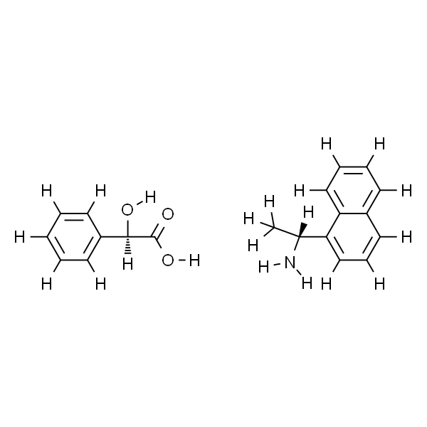 Benzeneacetic acid, α-hydroxy-, (αR)-, compd. with (αR)-α-methyl-1-naphthalenemethanamine (1:1)