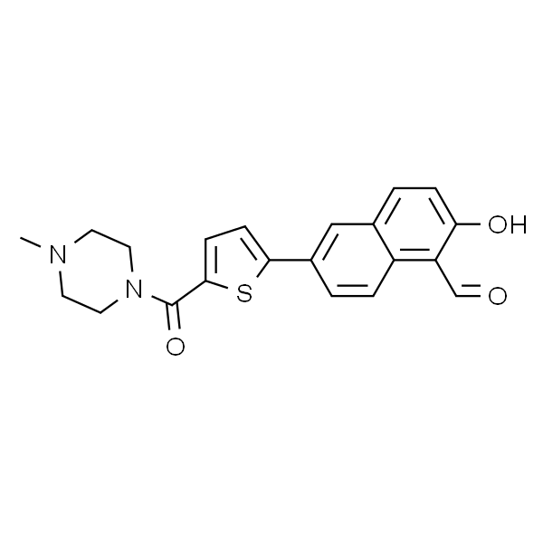 2-羟基-6-(5-(4-甲基哌嗪-1-羰基)噻吩-2-基)-1-萘甲醛