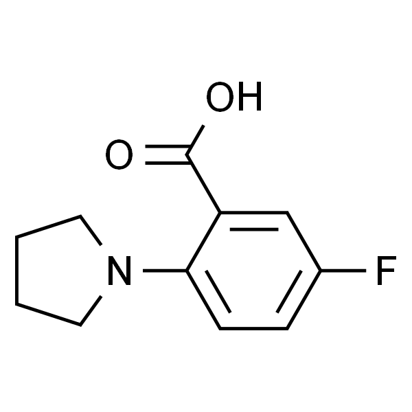 2-(1-吡咯烷基)-5-氟苯甲酸