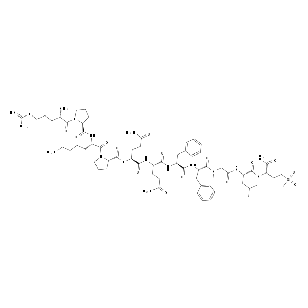 精氨酰-脯氨酰-赖氨酰-脯氨酰-谷氨酰-谷氨酰-苯丙氨酰-苯丙氨酰-SAR-亮氨酸-蛋氨酸[O2]-胺