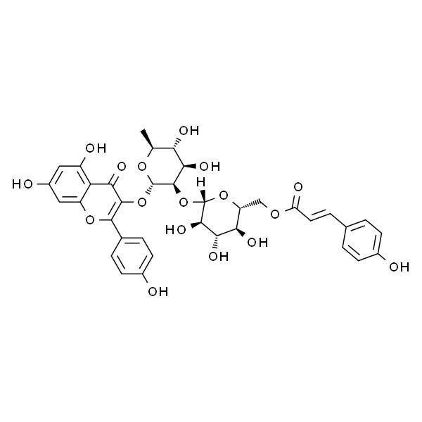 3-O-{2-O-[6-O-(p羟基-反-香豆酰)-葡萄糖基]-鼠李糖基}山奈酚
