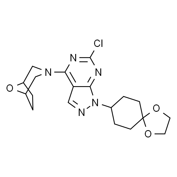 3-(6-chloro-1-(1,4-dioxaspiro[4.5]decan-8-yl)-1H-pyrazolo[3,4-d]pyrimidin-4-yl)-8-oxa-3-azabicyclo[3.2.1]octane