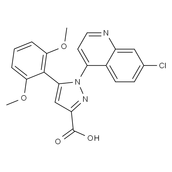 1-(7-氯喹啉-4-基)-5-(2,6-二甲氧基苯基)-1H-吡唑-3-羧酸