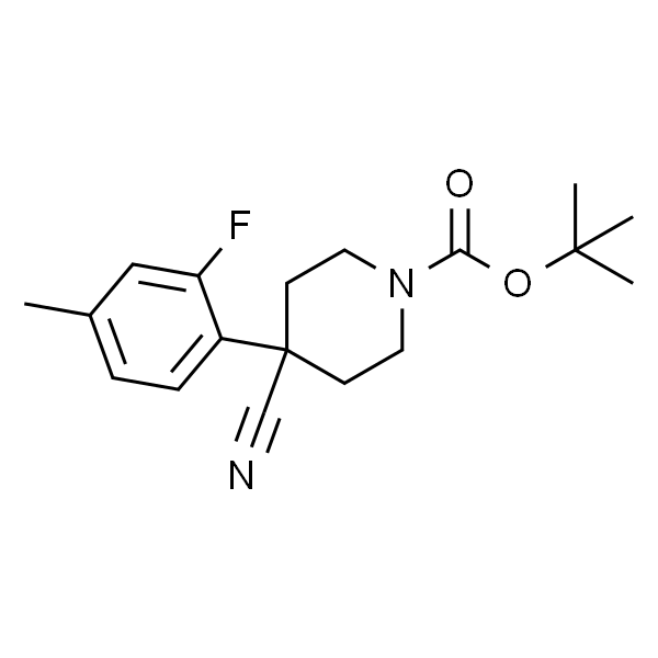 4-氰基-4-(2-氟-4-甲基苯基)哌啶-1-甲酸叔丁酯