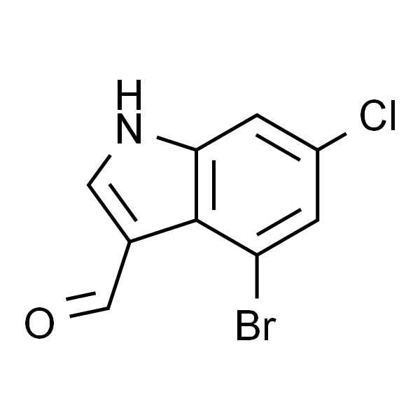 4-溴-6-氯-1H-吲哚-3-甲醛