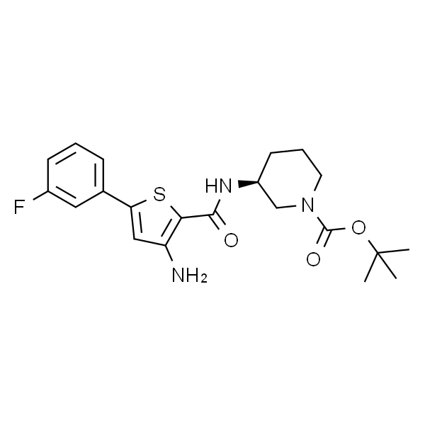 (S)-tert-butyl 3-(3-amino-5-(3-fluorophenyl)thiophene-2-carboxamido)piperidine-1-carboxylate