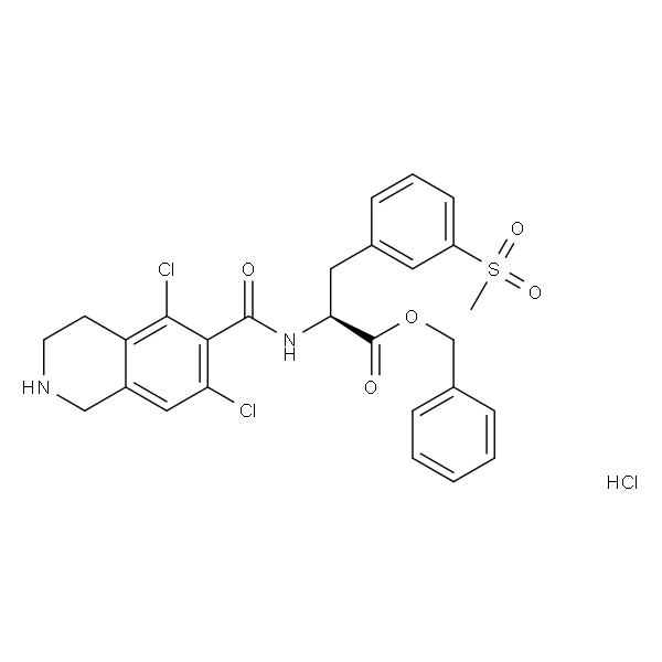 苄基(S)-2-(5,7-二氯-1,2,3,4-四氢异喹啉-6-甲酰胺基)-3-(3-(甲基磺酰基)苯基)丙酸盐酸盐