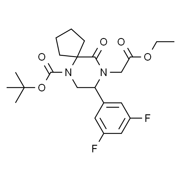 tert-butyl 8-(3,5-difluorophenyl)-9-(2-ethoxy-2-oxoethyl)-10-oxo-6,9-diazaspiro[4.5]decane-6-carboxylate