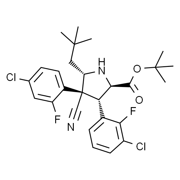 D-Proline, 3-(3-chloro-2-fluorophenyl)-4-(4-chloro-2-fluorophenyl)-4-cyano-5-(2,2-dimethylpropyl)-, 1,1-dimethylethyl ester, (3S