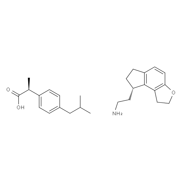Benzeneacetic acid, α-methyl-4-(2-methylpropyl)-, (αS)-, compd. with (8S)-1,6,7,8-tetrahydro-2H-indeno[5,4-b]furan-8-ethanamine