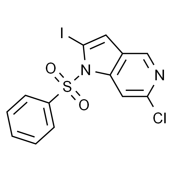 1-(苯磺酰基)-6-氯-2-碘-1H-吡咯并[3,2-c]吡啶