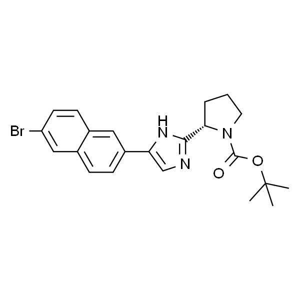 (S)-2-(5-(6-溴萘-2-基)-1H-咪唑-2-基)吡咯烷-1-羧酸叔丁酯