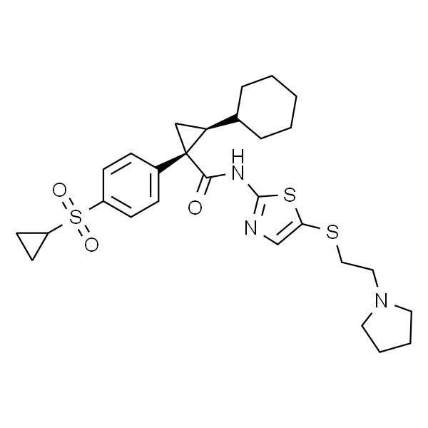 LY2608204    (1R,2S)-2-环己基-1-(4-(环丙基磺酰基)苯基)-N-(5-((2-(吡咯烷-1-基)乙基)硫代)噻唑-2-基)环丙烷羧酰胺