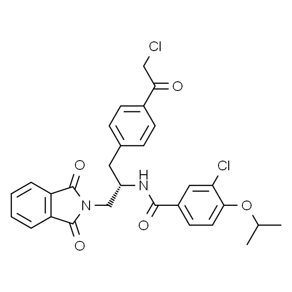 Benzamide, 3-chloro-N-[(1S)-1-[[4-(2-chloroacetyl)phenyl]methyl]-2-(1,3-dihydro-1,3-dioxo-2H-isoindol-2-yl)ethyl]-4-(1-methyleth