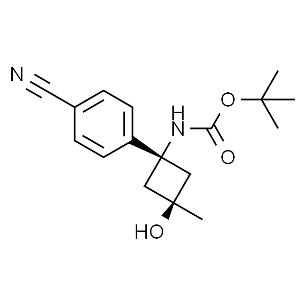 (1R,3R)-1-(4-氰基苯基)-3-羟基-3-甲基环丁基氨基甲酸叔丁酯