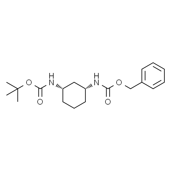 苄基((1R,3S)-环己烷-1,3-二基)二氨基甲酸叔丁酯(右旋)
