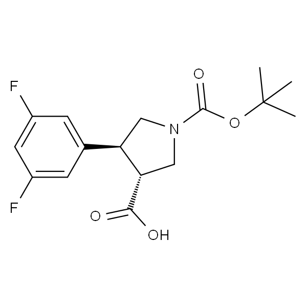 反式-1-（叔丁氧羰基）-4-（3，5-二氟苯基）吡咯烷-3-羧酸
