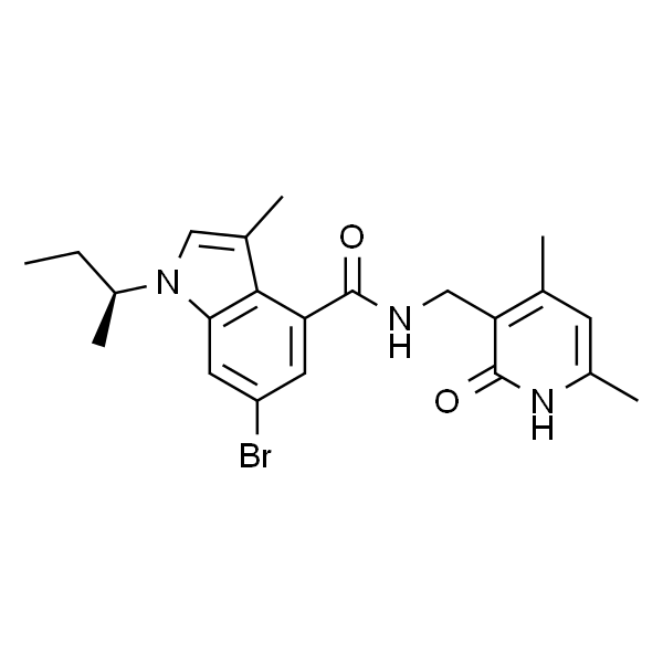 1H-Indole-4-carboxamide, 6-bromo-N-[(1,2-dihydro-4,6-dimethyl-2-oxo-3-pyridinyl)methyl]-3-methyl-1-[(1S)-1-methylpropyl]-