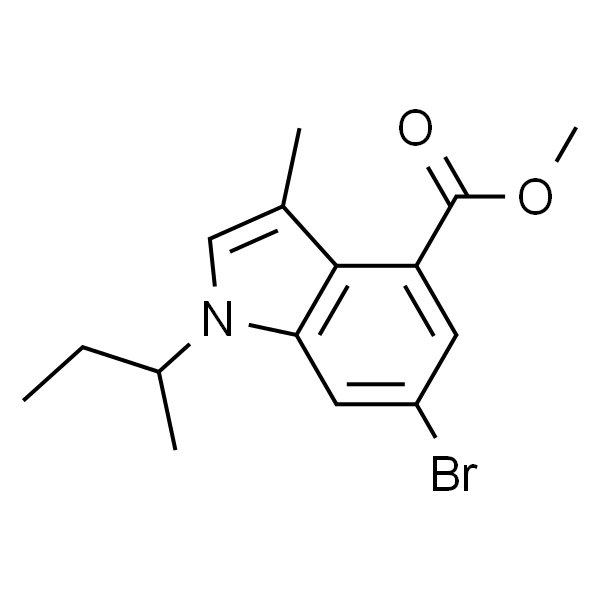 1H-Indole-4-carboxylic acid, 6-bromo-3-methyl-1-(1-methylpropyl)-, methyl ester