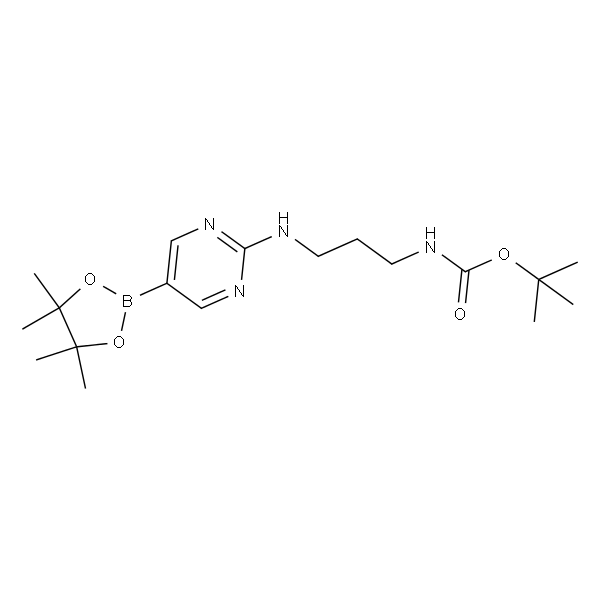 叔丁基(3-((5-(4,4,5,5-四甲基-1,3,2-二氧杂硼烷-2-基)嘧啶-2-基)氨基)丙基)氨基甲酸酯