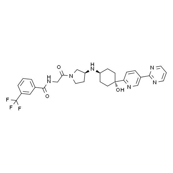 Benzamide, N-[2-[(3S)-3-[[cis-4-hydroxy-4-[5-(2-pyrimidinyl)-2-pyridinyl]cyclohexyl]amino]-1-pyrrolidinyl]-2-oxoethyl]-3-(triflu