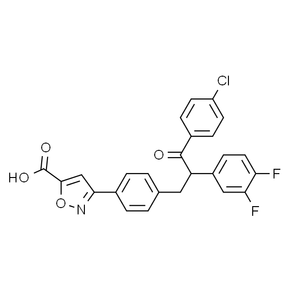 3-(4-(3-(4-氯苯基)-2-(3,4-二氟苯基)-3-氧代丙基)苯基)异恶唑-5-羧酸
