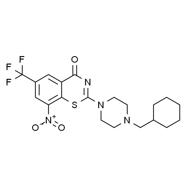 2-(4-(环己基甲基)哌嗪-1-基)-8-硝基-6-三氟甲基-4H-1,3-苯并噻嗪-4-酮