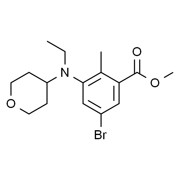 Benzoic acid, 5-bromo-3-[ethyl(tetrahydro-2H-pyran-4-yl)amino]-2-methyl-, methyl ester