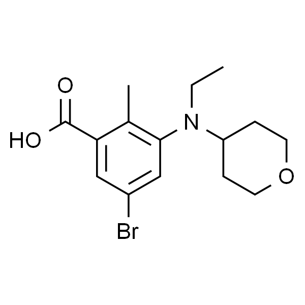 Benzoic acid, 5-bromo-3-[ethyl(tetrahydro-2H-pyran-4-yl)amino]-2-methyl-