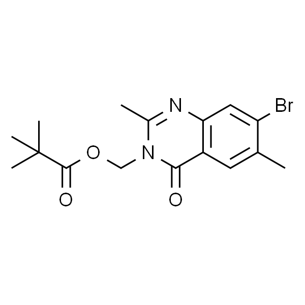 Propanoic acid, 2,2-dimethyl-, (7-bromo-2,6-dimethyl-4-oxo-3(4H)-quinazolinyl)methyl ester