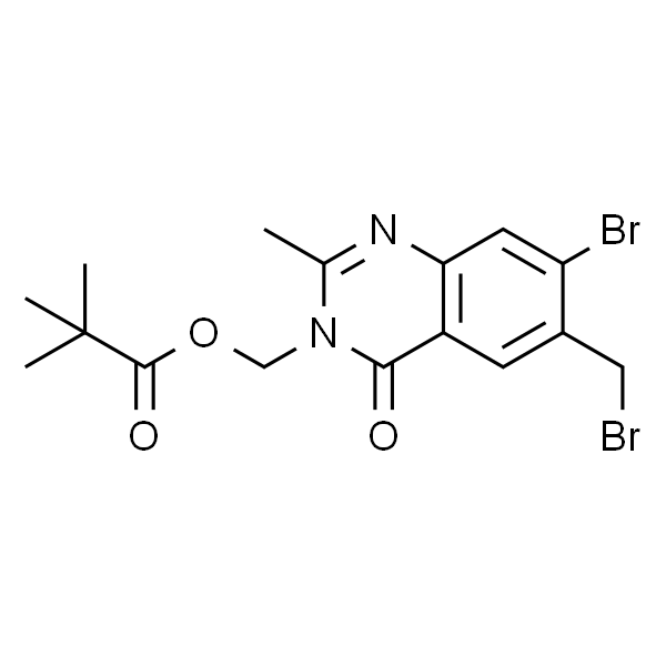 Propanoic acid, 2,2-dimethyl-, [7-bromo-6-(bromomethyl)-2-methyl-4-oxo-3(4H)-quinazolinyl]methyl ester