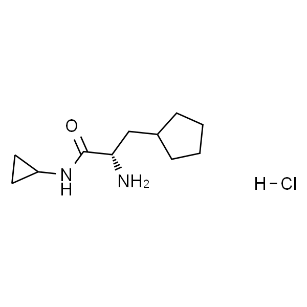 Cyclopentanepropanamide, α-amino-N-cyclopropyl-, hydrochloride (1:1), (αS)-