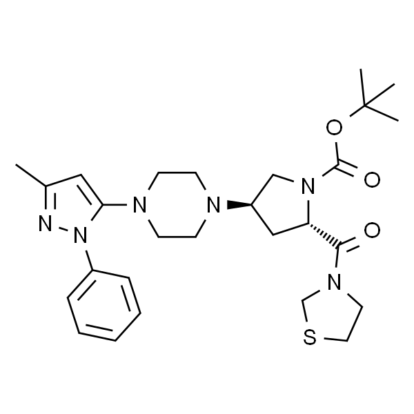 (2S,4R)-4-(4-(3-甲基-1-苯基-1H-吡唑-5-基)哌嗪-1-基)-2-(噻唑烷-3-羰基)吡咯烷-1-甲酸