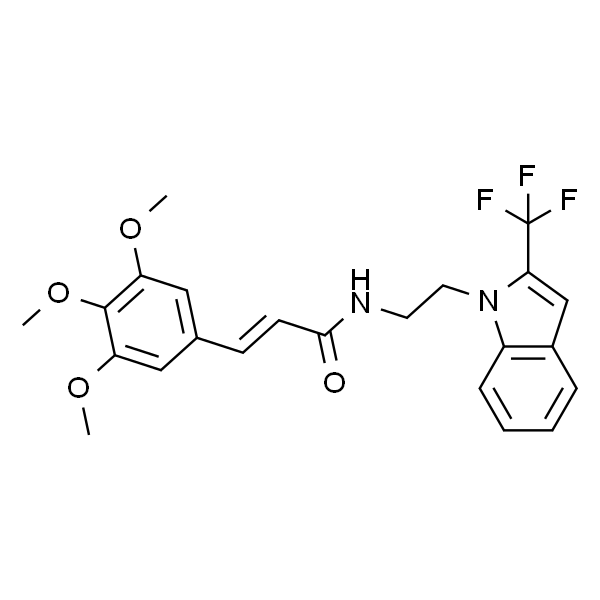 (E)-N-(2-(2-(三氟甲基)-1H-吲哚-1-基)乙基)-3-(3,4,5-三甲氧基苯基)丙烯酰胺