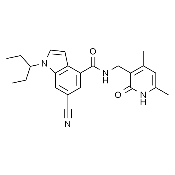 6-氰基-N-[(1,2-二氢-4,6-二甲基-2-氧代-3-吡啶基)甲基]-1-(1-乙基丙基)-1H-吲哚-4-甲酰胺