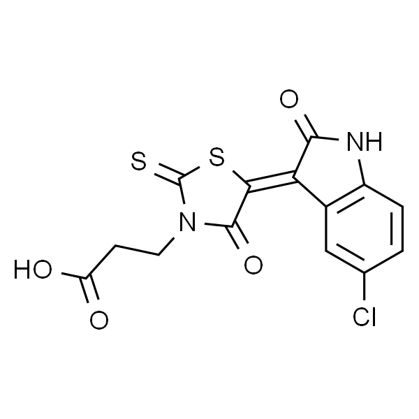 (Z)-3-(5-(5-氯-2-氧代吲哚啉-3-亚基)-4-氧代-2-硫代噻唑烷-3-基)丙酸