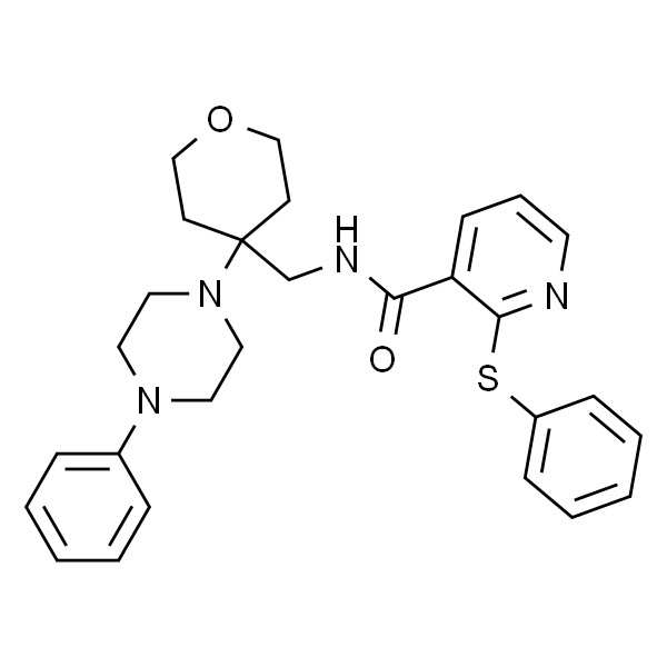 N-((4-(4-苯基哌嗪-1-基)四氢-2H-吡喃-4-基)甲基)-2-(苯硫基)烟酰胺