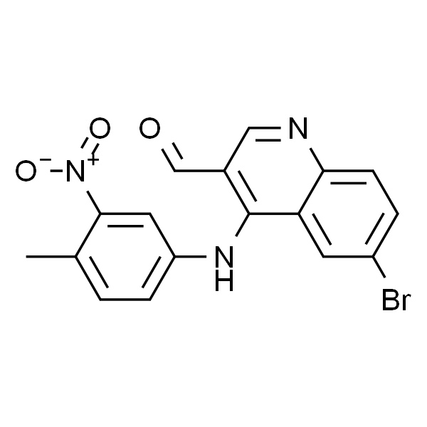 6-bromo-4-((4-methyl-3-nitrophenyl)amino)quinoline-3-carbaldehyde