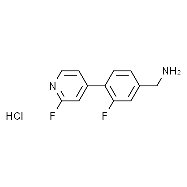 (3-fluoro-4-(2-fluoropyridin-4-yl)phenyl)methanamine hydrochloride