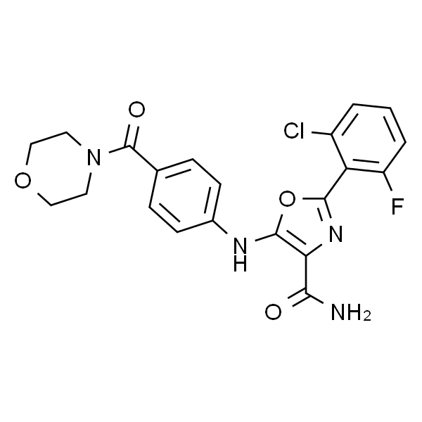 2-(2-氯-6-氟苯基)-5-((4-(吗啉-4-羰基)苯基)氨基)恶唑-4-羧酰胺